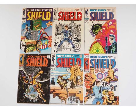 NICK FURY, AGENT OF SHIELD #1, 4, 5, 6, 7, 12 (6 in Lot) - (1968/1969 - MARVEL) - Includes the first appearance of Scorpio - 