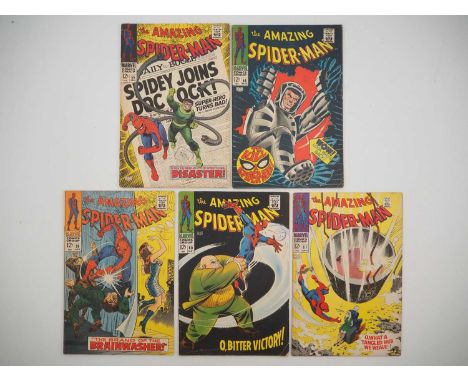 AMAZING SPIDER-MAN #56, 58, 59, 60, 61 (5 in Lot) - (1968 - MARVEL) - Includes the first appearance of Captain George Stacy +