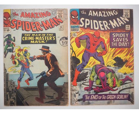 AMAZING SPIDER-MAN #26 & 40 (2 in Lot) - (1965/1966 - MARVEL - US & UK Price Variant) - Includes the first appearance of Benn