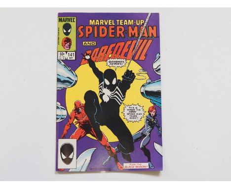 MARVEL TEAM-UP #141 (1984 - MARVEL) - Ties with Amazing Spider-Man #252 for the first appearance of the black costume - a pho