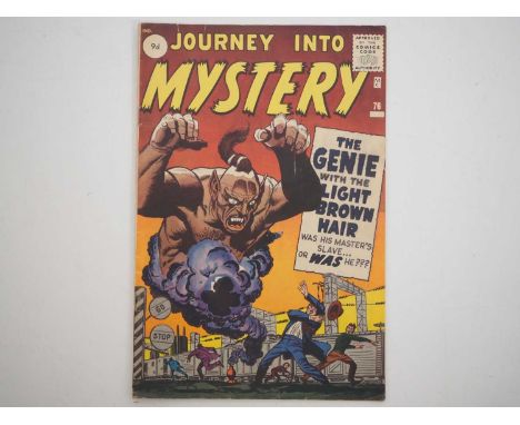 JOURNEY INTO MYSTERY #76 (1962 - MARVEL - UK Price Variant) - "The Genie with the Light Brown Hair" - Cover art by Jack Kirby