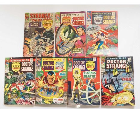 STRANGE TALES #147, 152, 153, 155, 156, 158, 168 (7 in Lot) - (1966/1968 - MARVEL - US & UK Price Variant) - Includes the fir