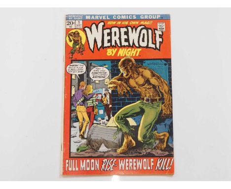 WEREWOLF BY NIGHT #1 (1972 - MARVEL) - The first Werewolf By Night solo title series continued from Marvel Spotlight #4 - Cov