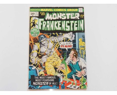 THE MONSTER OF FRANKENSTEIN #1 (1973 - MARVEL) - The first appearance and origin of Frankenstein in Marvel Comics - Cover art