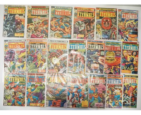 THE ETERNALS #1 to 19 + KING-SIZE ANNUAL #1 (20 in Lot) - (1975/1978 - MARVEL - UK & US Price Variant) - Full complete run of