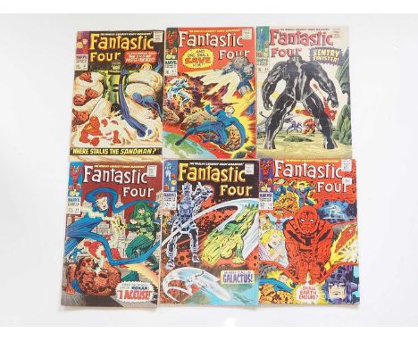 FANTASTIC FOUR #61, 62, 64, 65, 74, 77 (6 in Lot) - (1967/1968 - MARVEL - US & UK Price Variant) - Includes the first appeara