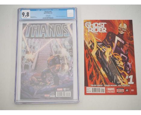 GHOST RIDER LOT (2 in Lot) - Includes THANOS #13 (Fourth Printing) GRADED 9.8 White Pages by CGC + All-New Ghost Rider #1 - I