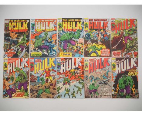INCREDIBLE HULK #125, 126, 127, 128, 129, 130, 131, 132, 133, 134 (10 in Lot) - (1970 - MARVEL - US & UK Price Variant) - Inc