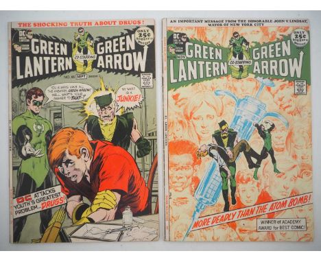 GREEN LANTERN #85 &amp; 86 (2 in Lot) - (1971 - DC) - Pioneering anti-drugs story arc featuring Green Arrow's sidekick, Speed