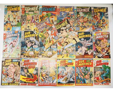 SUB-MARINER #30 to 48 ( 20 in Lot - 2 copies of issue #39) - (1970/1972 - MARVEL - US & UK Price Variant) - Includes the firs