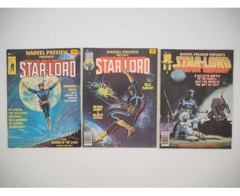 MARVEL PREVIEW: STAR-LORD #4, 11 & 14 (3 in Lot) - (1976/1978 - CURTIS) - Includes the first and second appearances (& origin