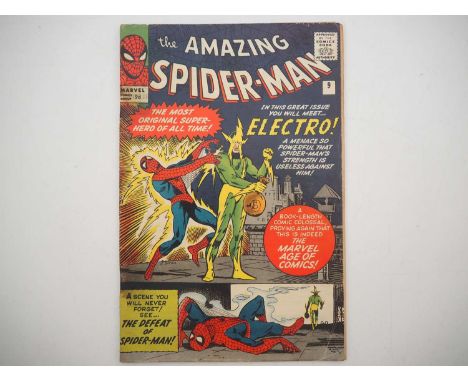 AMAZING SPIDER-MAN #9 - (1964 - MARVEL - UK Price Variant) - First appearance of Electro - Steve Ditko cover and interior art