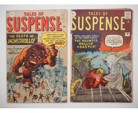 TALES OF SUSPENSE #25 & 30 (2 in Lot) - (1962 - MARVEL - UK Price Variant) - "The Death of Monstrollo!" & "The Haunted Roller