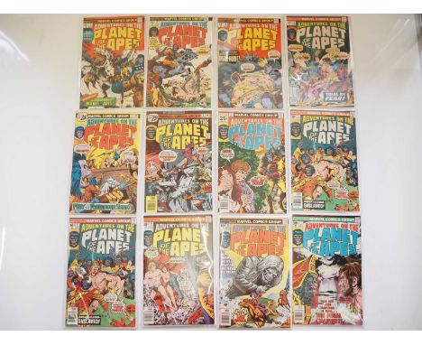 ADVENTURES ON THE PLANET OF THE APES #1 to 11 (12 in Lot - 2 copies of issue #8) - (1975/1976 - MARVEL) Full complete run of 