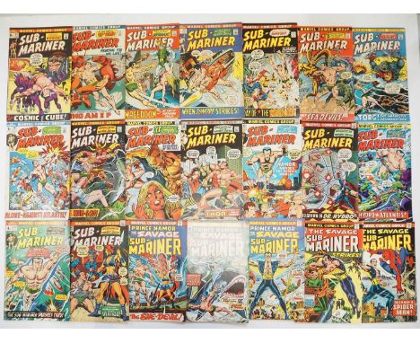 SUB-MARINER #49 to 69 (21 in Lot) - (1972/1974 - MARVEL - UK Price Variant) - Includes the first appearances of Namorita & Cl