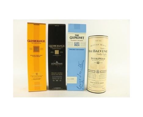 Whiskey: [Scotch]&nbsp;The Glenlivet Founder Reserve single malt Scotch Whiskey (boxed); The Balvenie 12 Years single malt (b