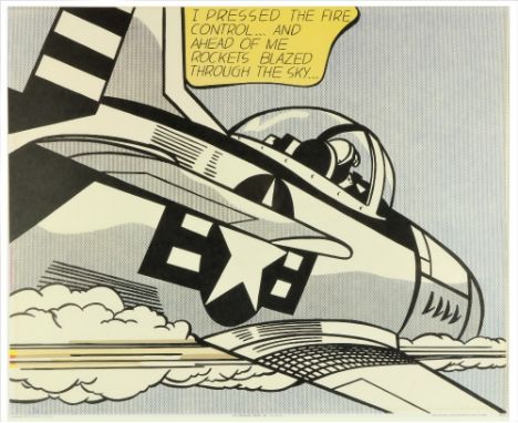 Roy Lichtenstein, American (1923 - 1997)  "Whaam!" original offset lithograph Print on heavy wove paper, Limited Edition, pub