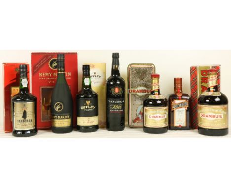Port &amp; Cognac etc:&nbsp; A 20 year old Tawny Offaly Port in presentation&nbsp;box,&nbsp;a bottle of Taylors Select Reserv