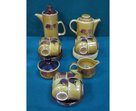 PARCEL OF ROYAL WORCESTER PALISSY 'TAURUS' TEAWARE, APPROXIMATELY TWENTY-EIGHT PIECES 