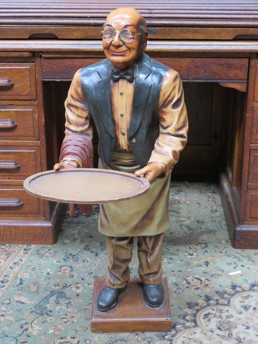 DECORATIVE FIGURE FORM DUMB WAITER, APPROXIMATELY 93cm HIGH