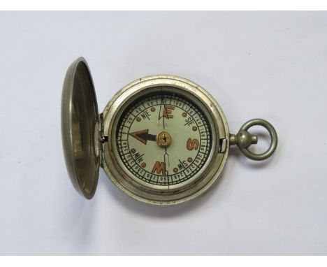 VINTAGE COMPASS IN SILVER PLATED CASING 