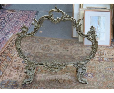 VICTORIAN STYLE ORNATELY DECORATED ORMOLU FIRE SCREEN 