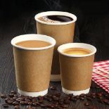 500 8OZ KRAFT DISPOSABLE BROWN PAPER CUPS HOT COLD DRINKS PAPER CUPS KRAFT DISPOSABLE (8OZ/230ML)