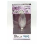 200 X LED TWISTED CANDLE BULB 3W SBC-B15D W.WHITE SATIN (20)