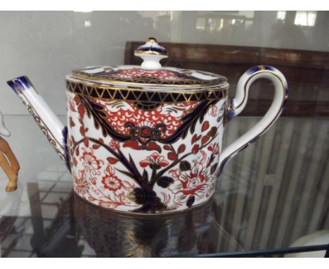 Royal Crown Derby teapot in the Imari pattern circa 1887, one hairline 