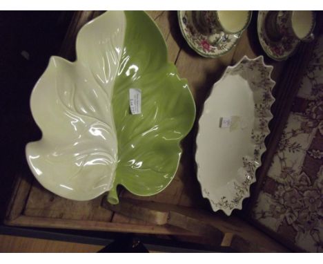 Carlton ware dish together with a Spode dish 