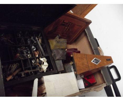 Various treen items, carvings etc to include a obelisk shaped metronome 