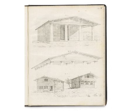 Heinrich Hübsch. Über griechische Architectur. Mit 5 gestochenen Tafeln. Heidelberg, Mohr, 1824. 4 Bll., 85 S., 1 Bl., IV, 35