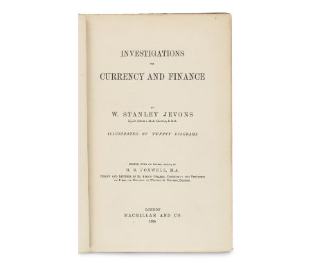 Wirtschaft und Staatswissenschaften - - William Stanley Jevons. Investigations in Currency and Finance. Edited with an Introd