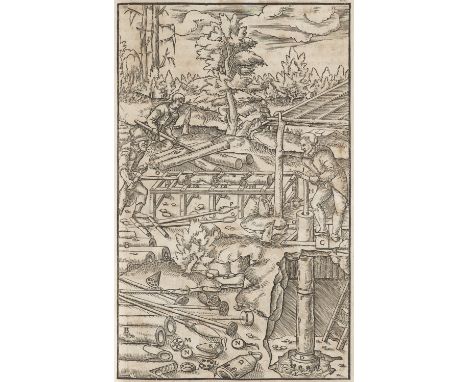 Bergbau u. Hüttenwesen - - Georg Agricola. De re metallica libri XII. Quibus officia, instrumenta, machinae, ac omnia denique
