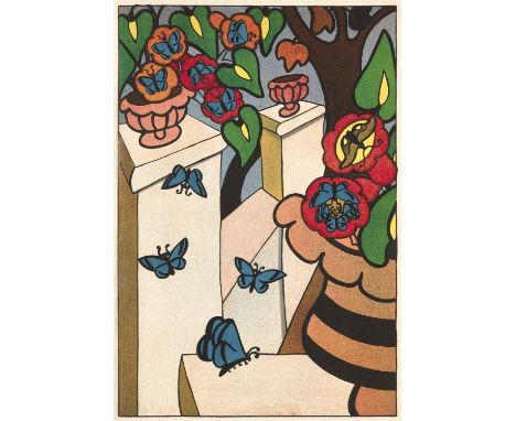 Anna Lesznai. Die Reise des kleinen Schmetterlings durch Leszna und nach den benachbarten Feenreichen. Mit 9 pochoirkoloriert
