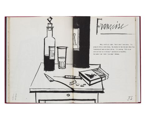 Buffet, Bernard - - Francois Sagan. Toxique. Mit 34 Lithographien von Bernard Buffet. New York, Dutton, 1964. Kl.-Folio. 7 Bl