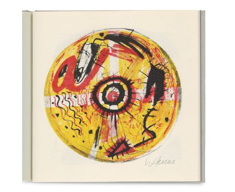 Ostdeutsche Kunst - - Wolfgang Henne. PReflexionen III. Mit einem Prägedruck auf Stanniol, fünf signierten Lithographien, zeh