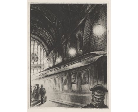 Thomas Mann. Das Eisenbahnunglück. Mit drei blattgroßen Original-Radierungen von Rolf Escher. Nettetal, Matussek, 1996. 25 S.