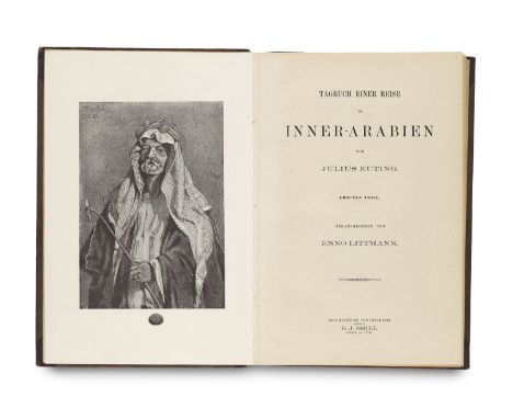 Arabien - - Julius Euting. Tagebuch einer Reise in Inner-Arabien. 2 Bde. Mit 1 Porträtfrontispiz u. zahlr. Abb. im Text. Leid