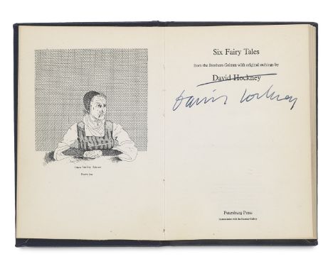 Hockney, David - - Six Fairy Tales. From the Brothers Grimm with original etchings by David Hockney. 39 Abb. London, Petersbu