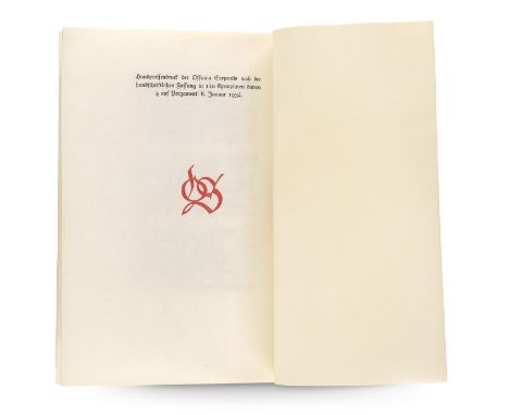 Officina Serpentis - - Johann Wolfgang von Goethe. Das Tagebuch. 1810. Berlin, Officina Serpentis. 6 Bll. Originalpergament m