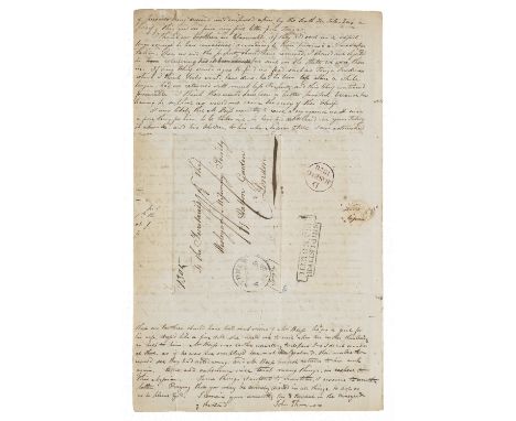 Tonga - - John Thomas. Eigenhändiger Brief mit Unterschrift des wesleyanischen Methodisten und Missionars an die "Secretaries