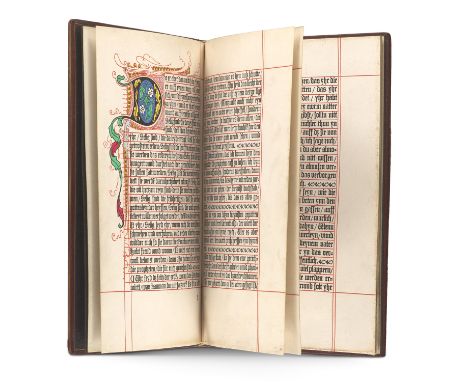 Nibelungenpresse - - Martin Luther. Die Bergpredigt Deutsch. Mit kolorierten Initialen von Emil König. Wittenberg, 1522. 1 Bl