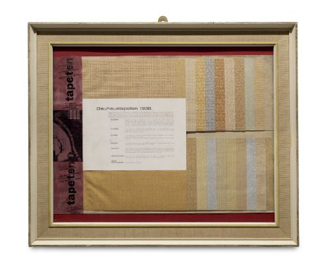 Bauhaus - - Bauhaustapeten 1938. Collage aus 21 verschiedenen Tapetenmustern der Firma Rasch &amp; Co. Sichtmaß 35 x 49 cm. U