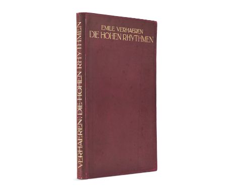 Ernst-Ludwig-Presse - - Emile Verhaeren. Die hohen Rhythmen. Übertragen von Johannes Schlaf. Leipzig, Insel, 1912. 85 S., 1 B