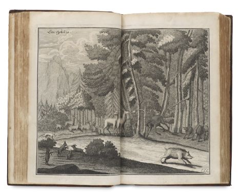Jagd - - Hanns Friedrich von Fleming. Der Vollkommene Teutsche Jäger, darinnen die Erde, Gebirge, Kräuter und Bäume, Wälder, 