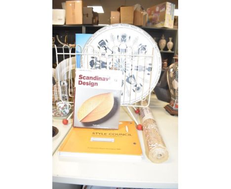 A small assortment of vintage Scandinavian items including Modern House by John Welsh, Modern House Three by Raul A. Barrenec