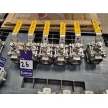 6x 1 1/2 inch stainless steel ball valves