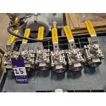 6x 1 1/2 inch stainless steel ball valves