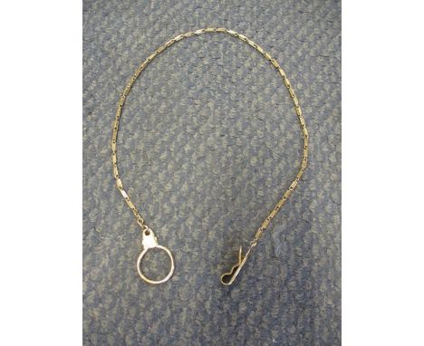 A 9ct gold money clip on a chain 